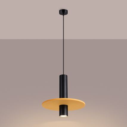 PELTA Cable Pendant Light, 1x GU10/10W/230V — Black/Yellow