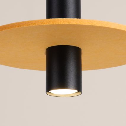 PELTA Cable Pendant Light, 1x GU10/10W/230V — Black/Yellow