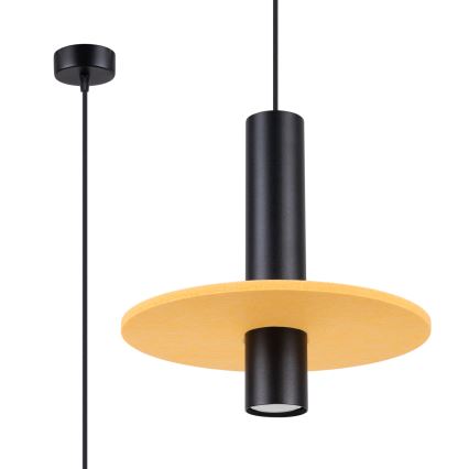PELTA Cable Pendant Light, 1x GU10/10W/230V — Black/Yellow