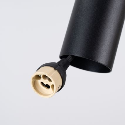 Cable-hung pendant PELTA 1xGU10/10W/230V black/blue