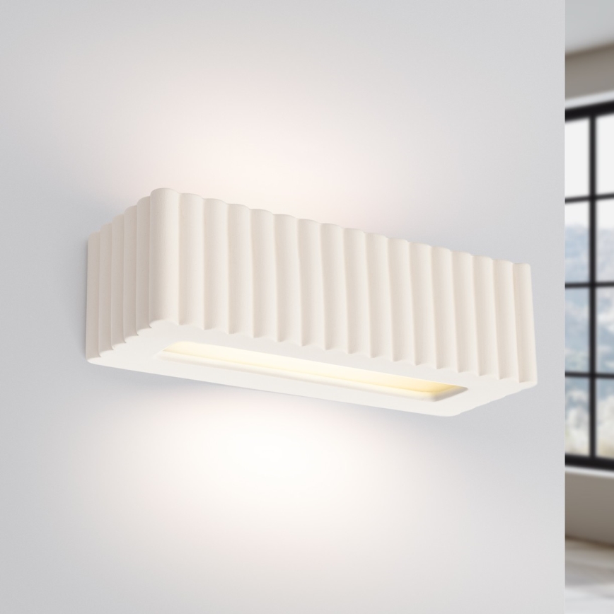 RIGATA Wall Light 1x E27/15W/230V, Ceramic/White