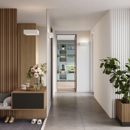 RIGATA Wall Light 1x E27/15W/230V, Ceramic/White