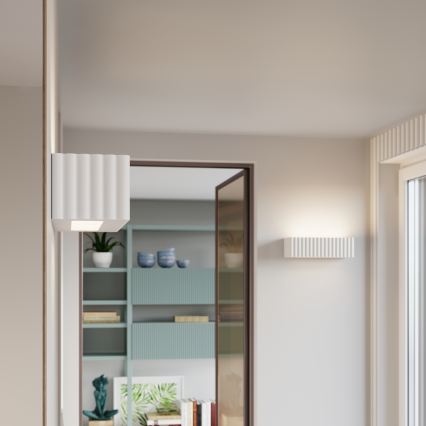 RIGATA Wall Light 1x E27/15W/230V, Ceramic/White