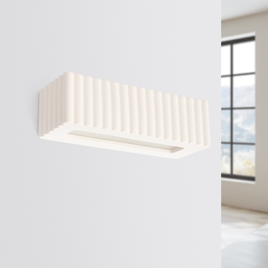 RIGATA Wall Light 1x E27/15W/230V, Ceramic/White