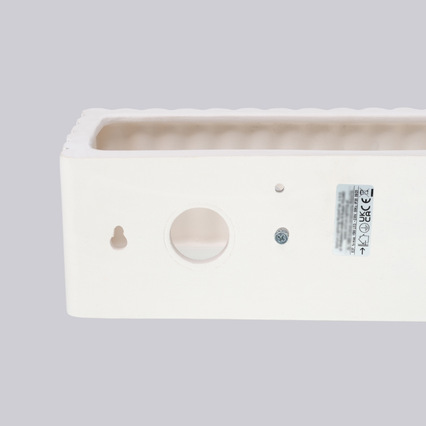 RIGATA Wall Light 1x E27/15W/230V, Ceramic/White