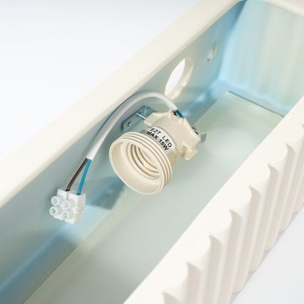 RIGATA Wall Light 1x E27/15W/230V, Ceramic/White