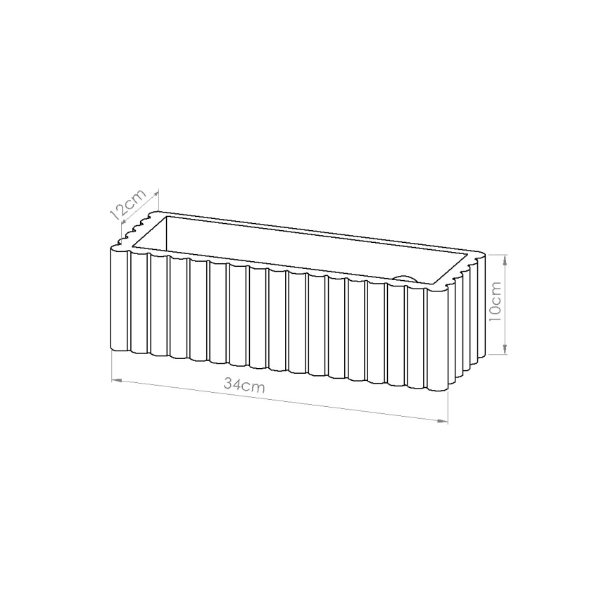 RIGATA Wall Light 1x E27/15W/230V, Ceramic/White