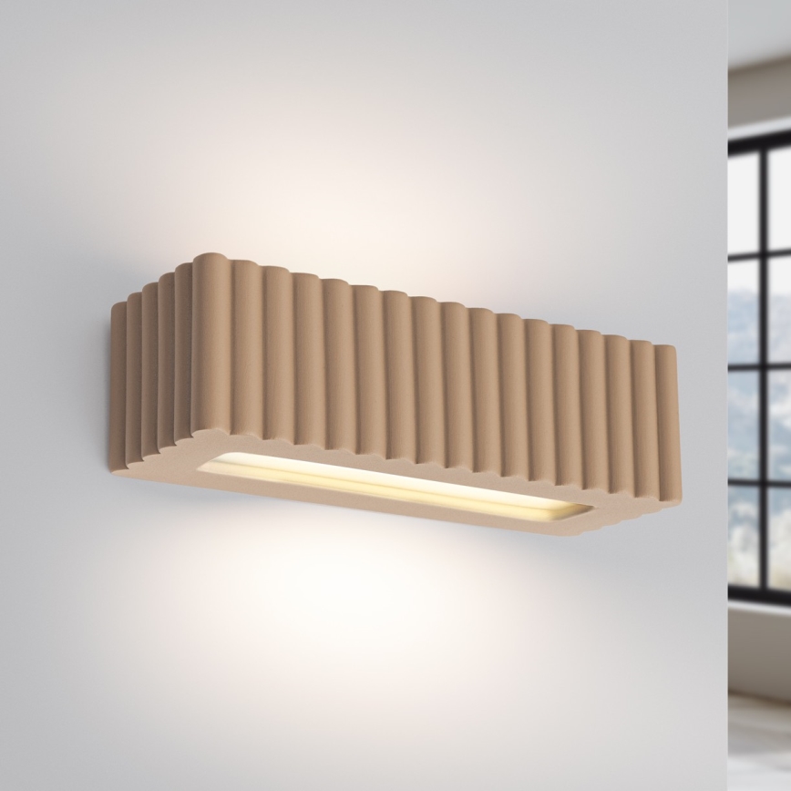 RIGATA wall light 1xE27/15W/230V ceramic/taupe