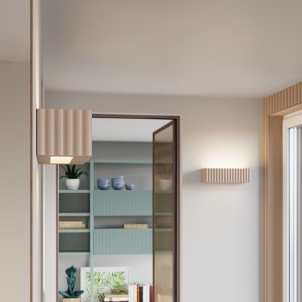 RIGATA wall light 1xE27/15W/230V ceramic/taupe