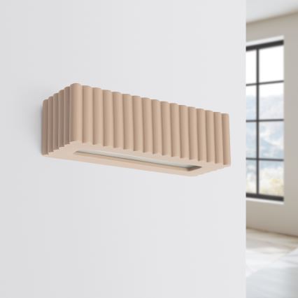 RIGATA wall light 1xE27/15W/230V ceramic/taupe