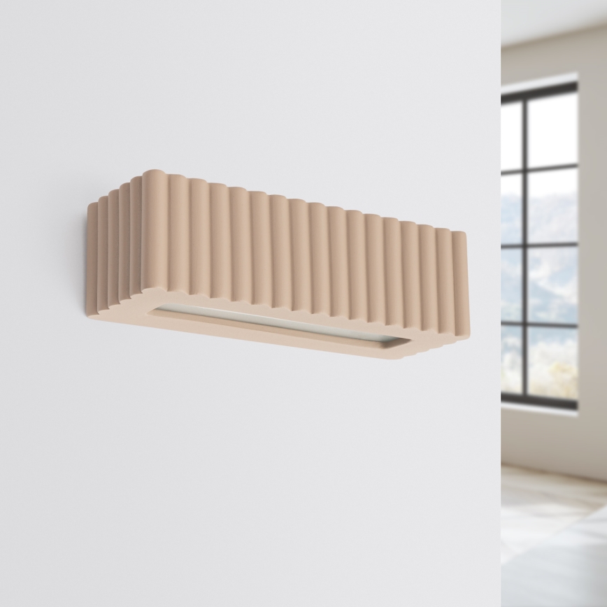 RIGATA wall light 1xE27/15W/230V ceramic/taupe