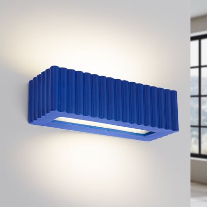 RIGATA Wall Light 1xE27/15W/230V Ceramic/Blue