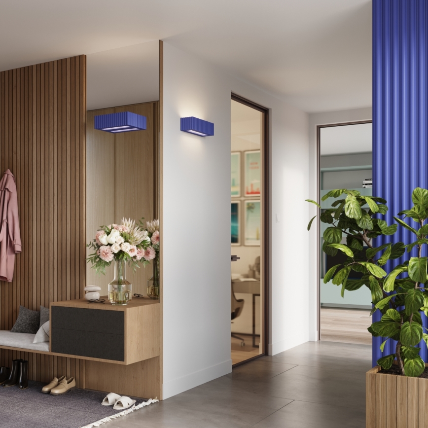 RIGATA Wall Light 1xE27/15W/230V Ceramic/Blue