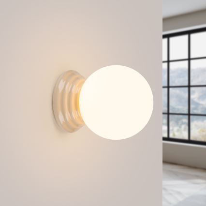 Bathroom wall light ZORI 1xG9/8W/230V IP44 beige