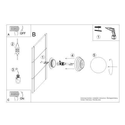 Bathroom wall light ZORI 1xG9/8W/230V IP44 beige