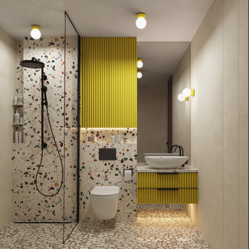 ZORI Bathroom Wall Light 1xG9/8W/230V IP44 Yellow