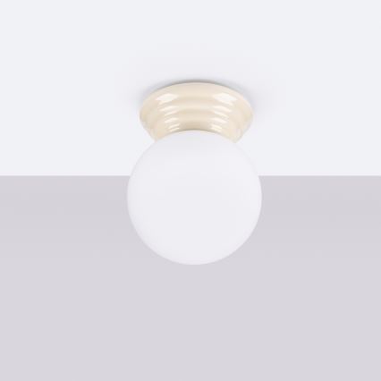 ZORI bathroom ceiling light 1xG9/8W/230V, Ø 12 cm, IP44, beige