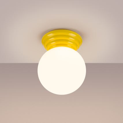 ZORI bathroom ceiling light 1xG9/8W/230V Ø 12 cm IP44 yellow