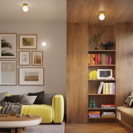 ZORI bathroom ceiling light 1xG9/8W/230V Ø 12 cm IP44 yellow