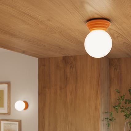 Bathroom ceiling light ZORI 1xG9/8W/230V Ø 12 cm IP44 orange