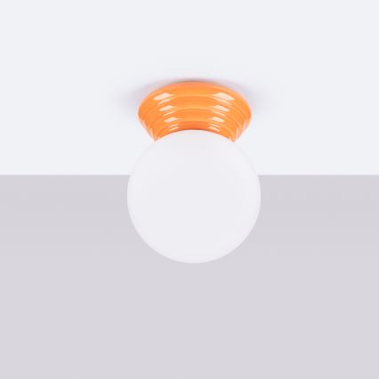 Bathroom ceiling light ZORI 1xG9/8W/230V Ø 12 cm IP44 orange