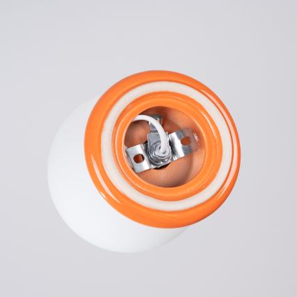 Bathroom ceiling light ZORI 1xG9/8W/230V Ø 12 cm IP44 orange