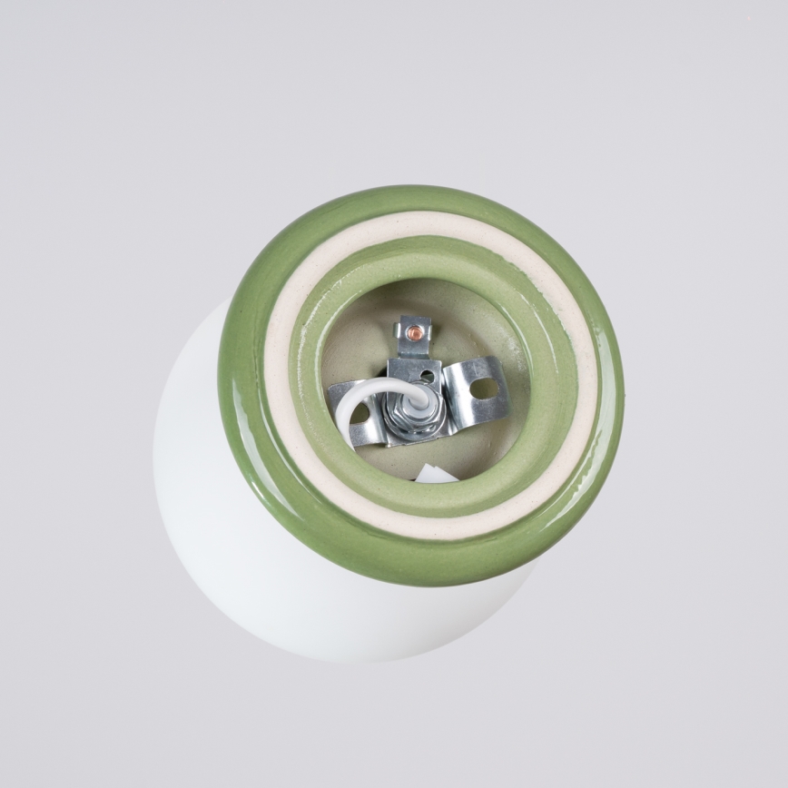 Bathroom ceiling light ZORI 1xG9/8W/230V Ø 12 cm IP44 green