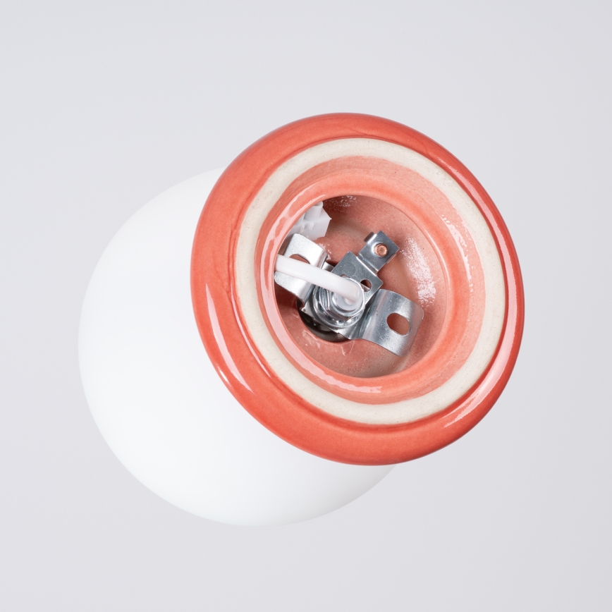 Bathroom ceiling light ZORI 1xG9/8W/230V Ø 12 cm IP44 pink