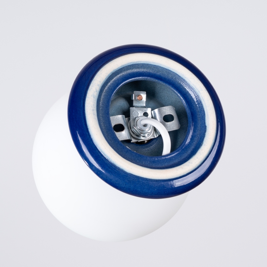 Bathroom ceiling light ZORI 1xG9/8W/230V Ø 12 cm IP44 blue