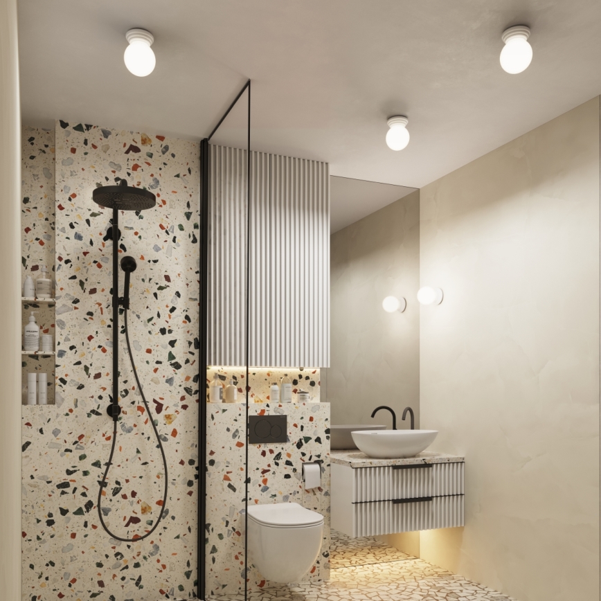 Bathroom ceiling light ZORI 1xG9/8W/230V Ø 12 cm IP44 white