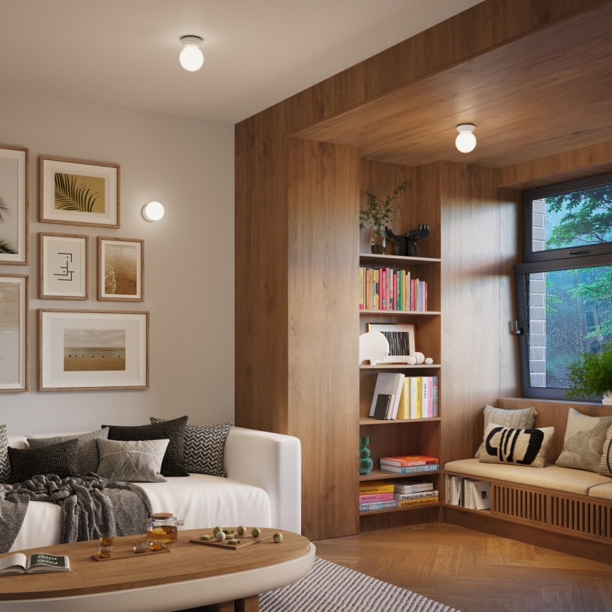 Bathroom ceiling light ZORI 1xG9/8W/230V Ø 12 cm IP44 white