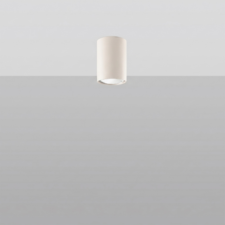 LAGOS 10 cm spotlight, 1x GU10/10W/230V, cream