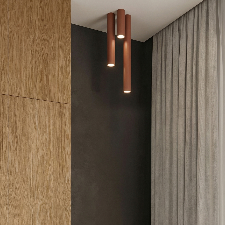 LAGOS spotlight 1x GU10/10W/230V, 20 cm, brown