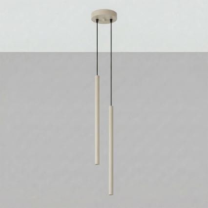 PASTELO cable-suspended pendant light 2x G9/8W/230V, taupe