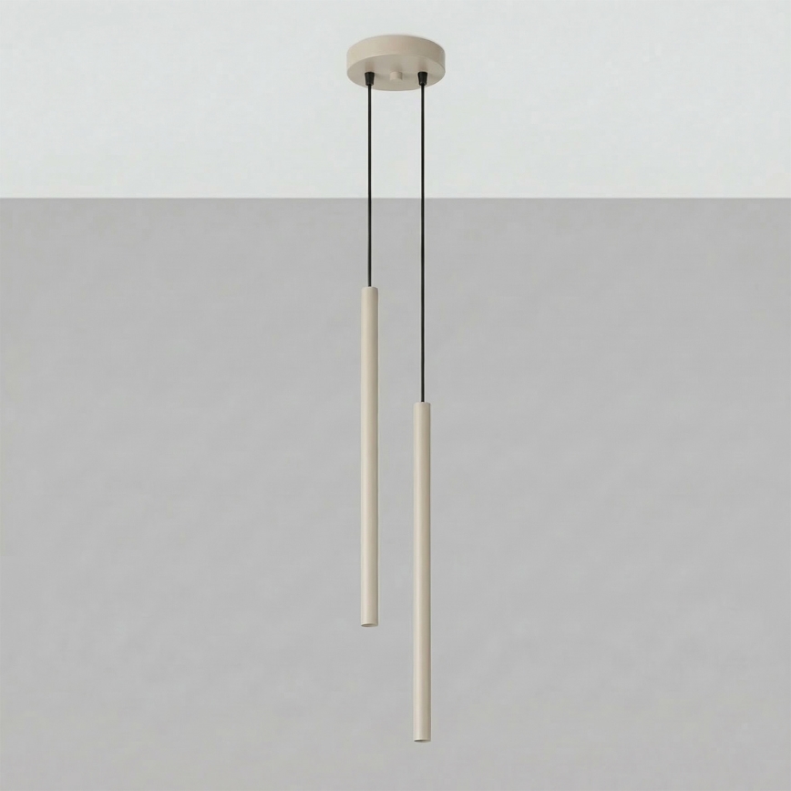 PASTELO cable-suspended pendant light 2x G9/8W/230V, taupe