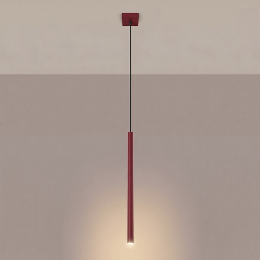 PASTELO cable pendant light 1xG9/8W/230V, red