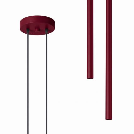 PASTELO cable pendant light, 2xG9/8W/230V, red