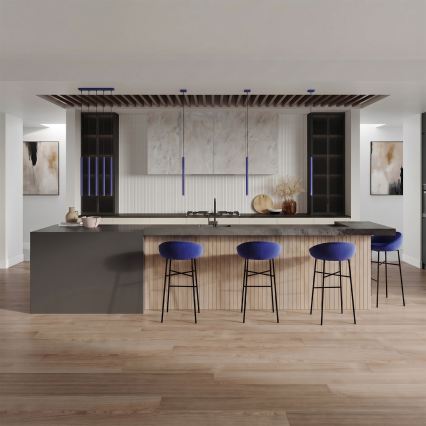 PASTELO cable-hung pendant light 1xG9/8W/230V blue