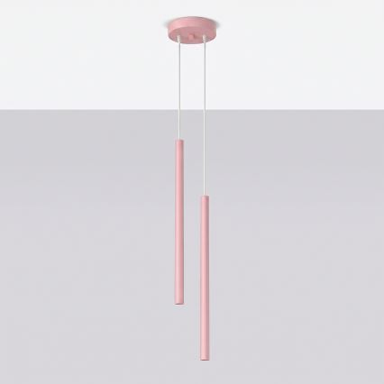 PASTELO cable pendant 2xG9/8W/230V pink