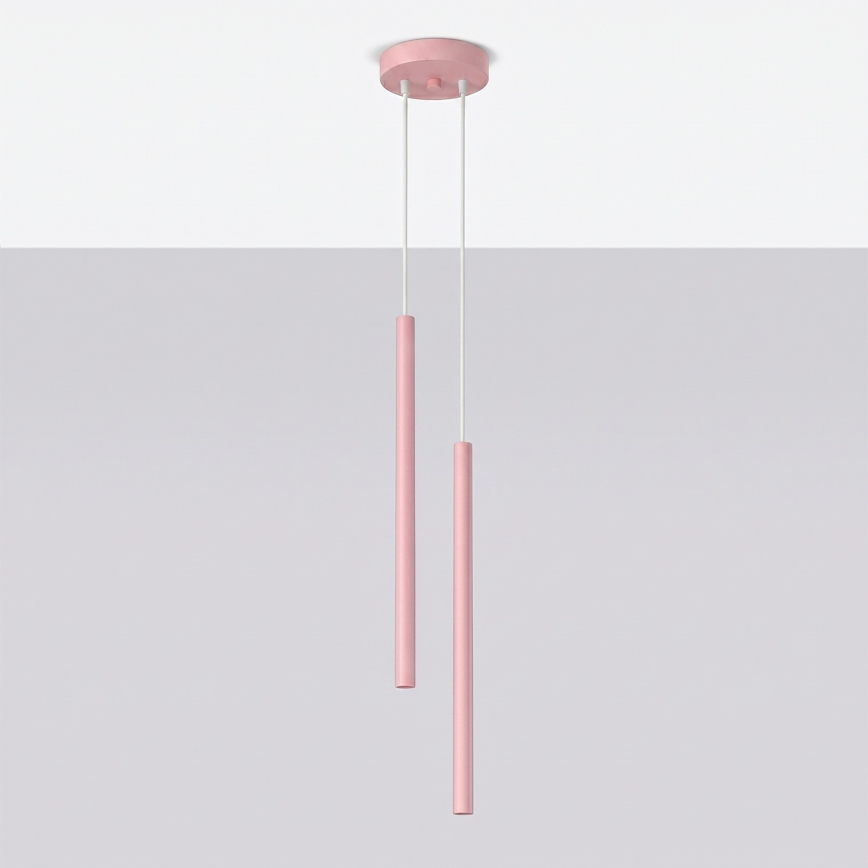 PASTELO cable pendant 2xG9/8W/230V pink