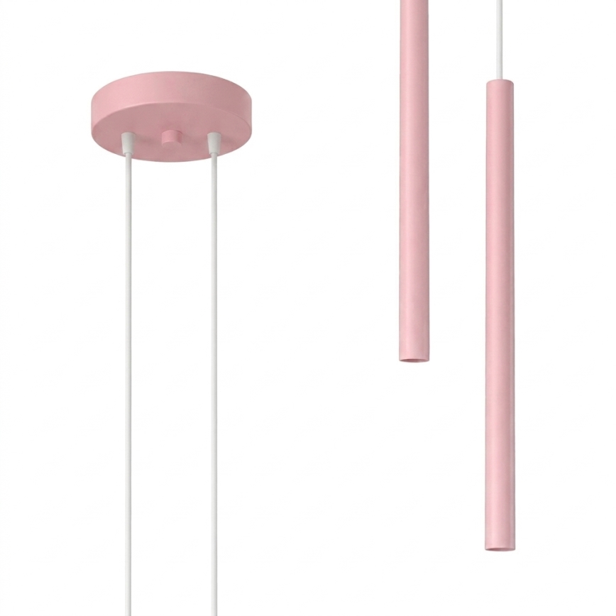 PASTELO cable pendant 2xG9/8W/230V pink
