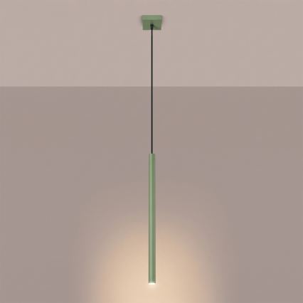 PASTELO cable-suspended pendant light 1xG9/8W/230V green