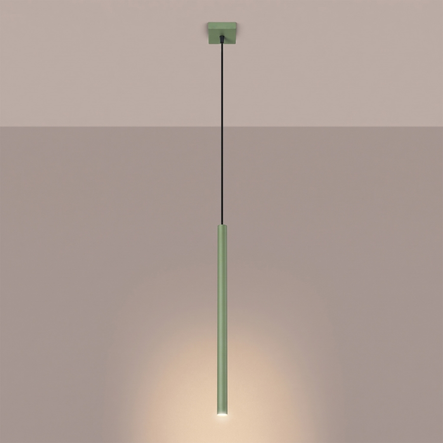 PASTELO cable-suspended pendant light 1xG9/8W/230V green