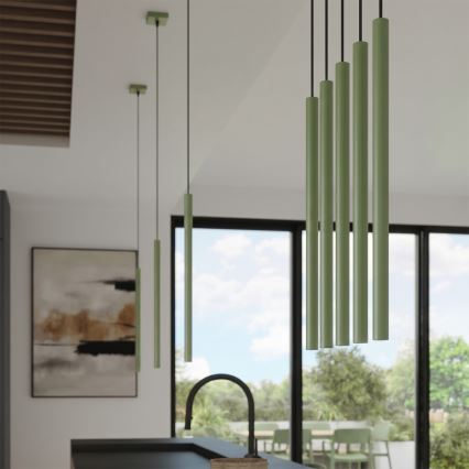 PASTELO cable-suspended pendant light 1xG9/8W/230V green