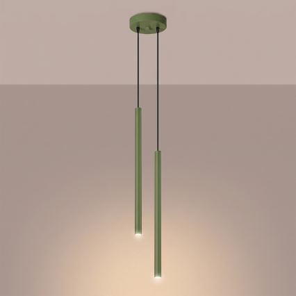 PASTELO cable pendant light 2x G9/8W/230V green