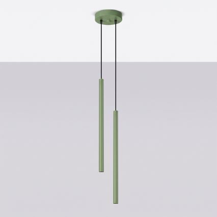 PASTELO cable pendant light 2x G9/8W/230V green