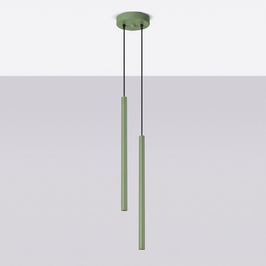 PASTELO cable pendant light 2x G9/8W/230V green