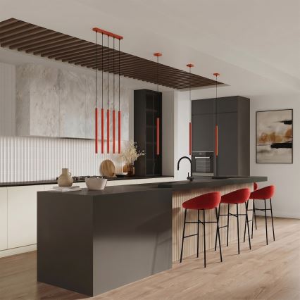 PASTELO Cable Pendant Lamp 1xG9/8W/230V Red