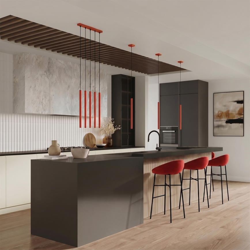 PASTELO Cable Pendant Lamp 1xG9/8W/230V Red