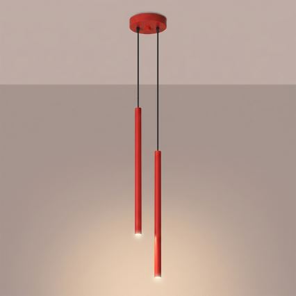 PASTELO Cable Pendant Light 2xG9/8W/230V, Red